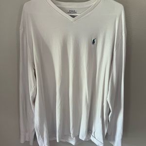 V-neck long-sleeve shirt.